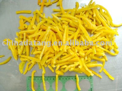 high quality frozen  yellow   pepper   slice d