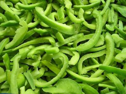 frozen green pepper sliced