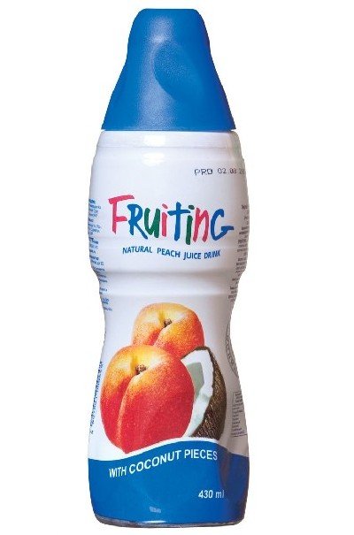 Fruiting Sugar Free Natural Peach Syrup 0.43 L Pet With Coconut Pieces