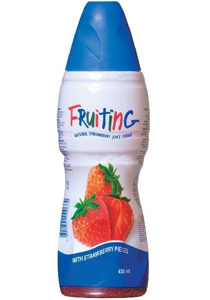 Fruiting 0.43 L Pet Natural Strawberry Syrup Drink With Strawberry Pieces