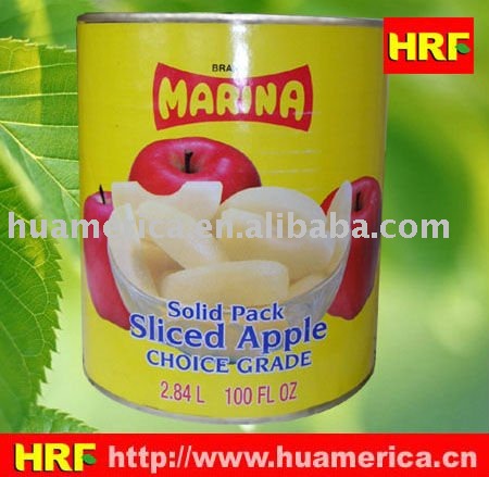 canned apple in syrup and solid pack