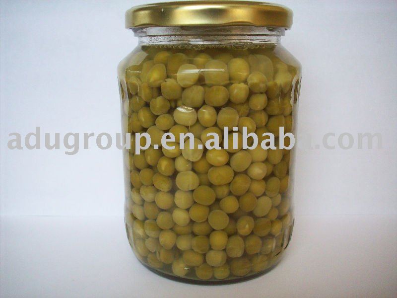  can ned  green   peas  in  can s, green   peas  in jars