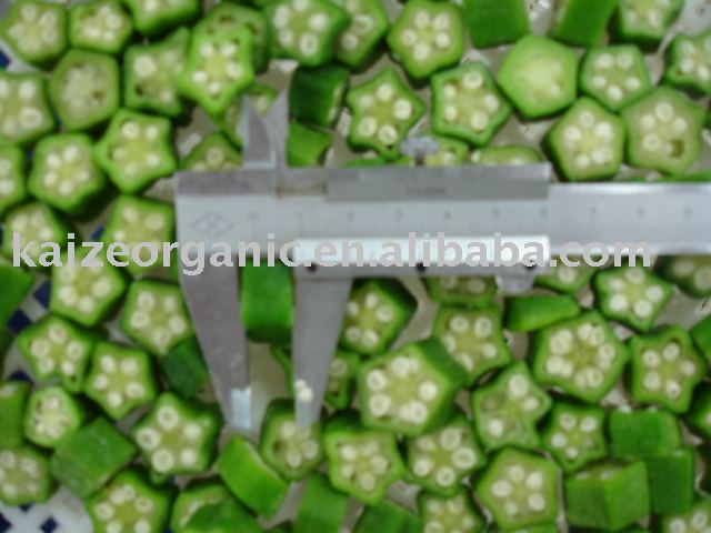  frozen  vegetable - okra  coin cut, organic