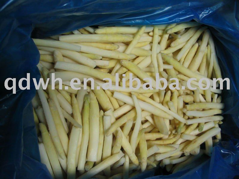 Frozen white asparagus tips