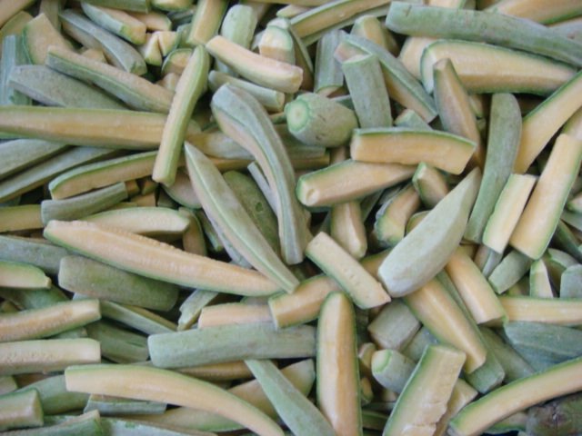 Zucchini Stripes (Blanched) New