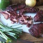 Smoked Chicken Leg Quarters and Boneless Breasts
