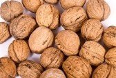 Walnut kernel and walnut in a shel