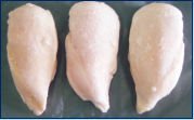 Frozen Steam Cooked Chicken Fillets w/o inner fillet, IQF.