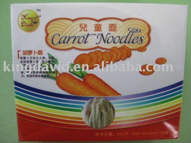 240g Hand Made Carrot Flavor Dry Instant Children Noodles