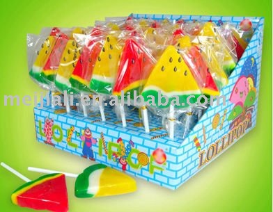 watermelon shape lollipop candy
