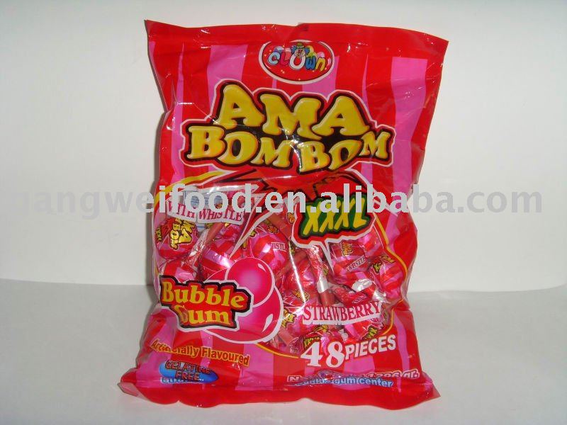 AMA BOM  lollipop  with  bubble   gum 
