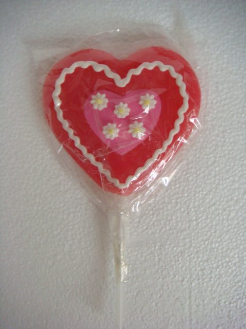 80g Heart Shaped Hand Decorated Lollipop Candy Confectionery