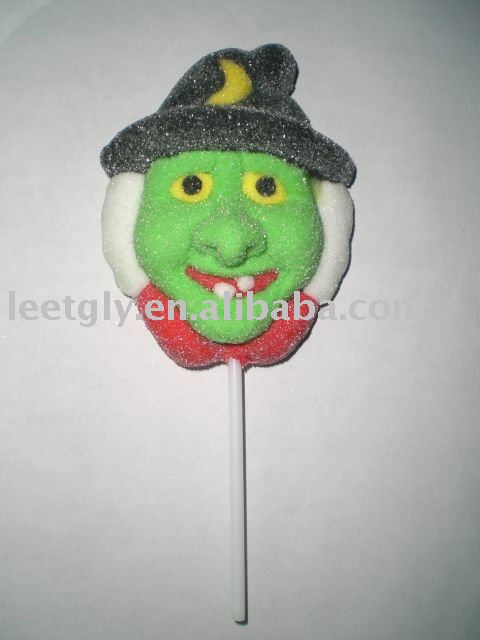 3-D decorated Halloween Marshmallow lollipop