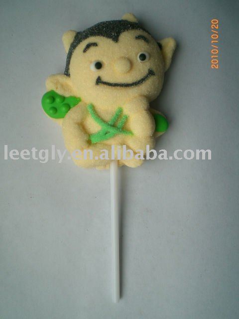 3-D decorated Marshmallow lollipops
