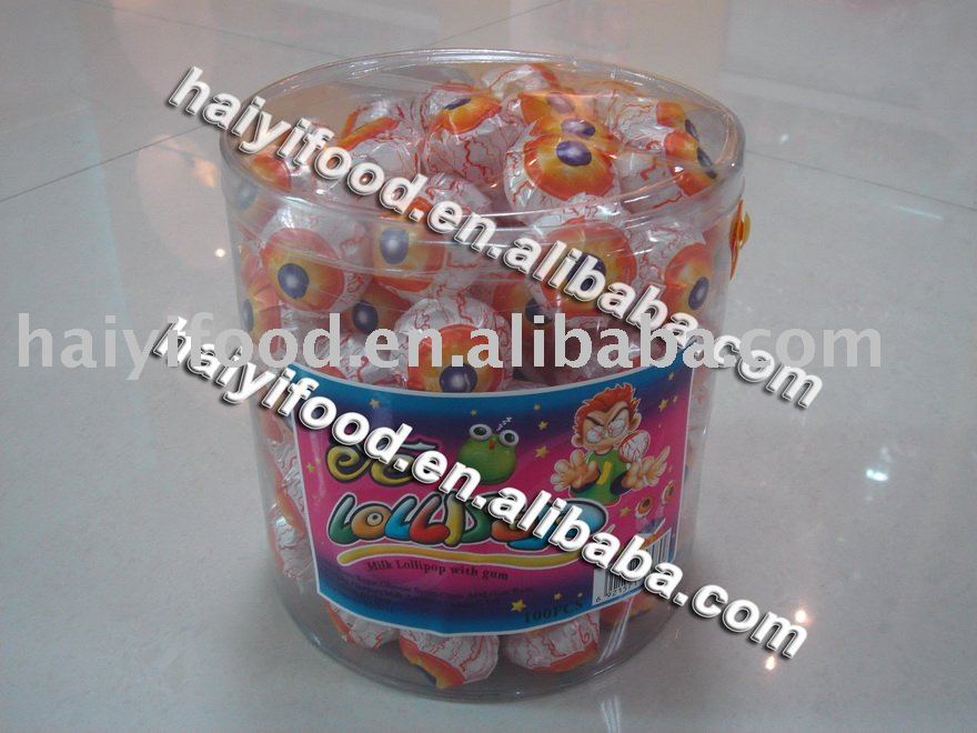 eye lollipop stick candy
