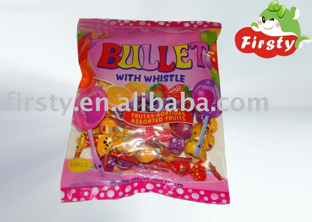 bullet fruit whistle lollipop