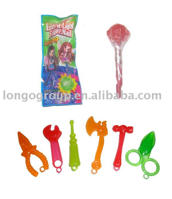 Fruit lollipop candty with toy