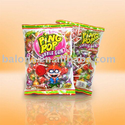 Ping Pop  lollipop    bubble   gum 