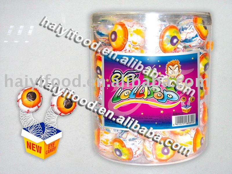  eye  lollipop candy in  bottle 