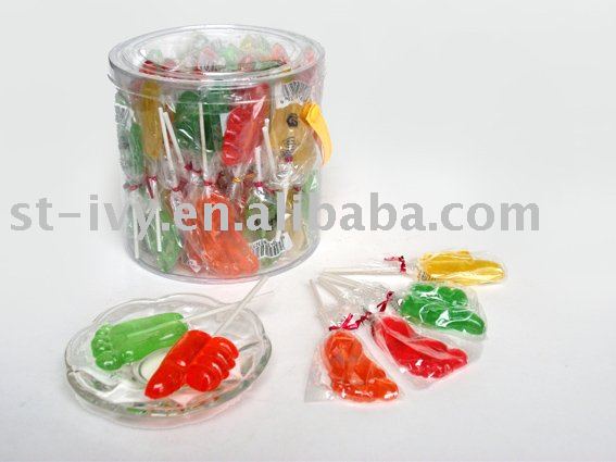foot    hand   lollipop  ( lollipop  candy)
