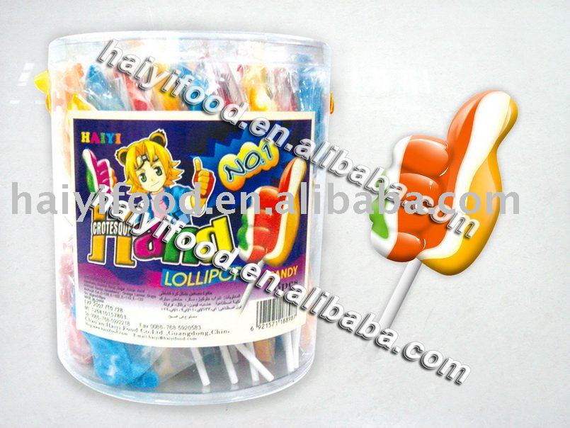  hand   lollipop  stick candy