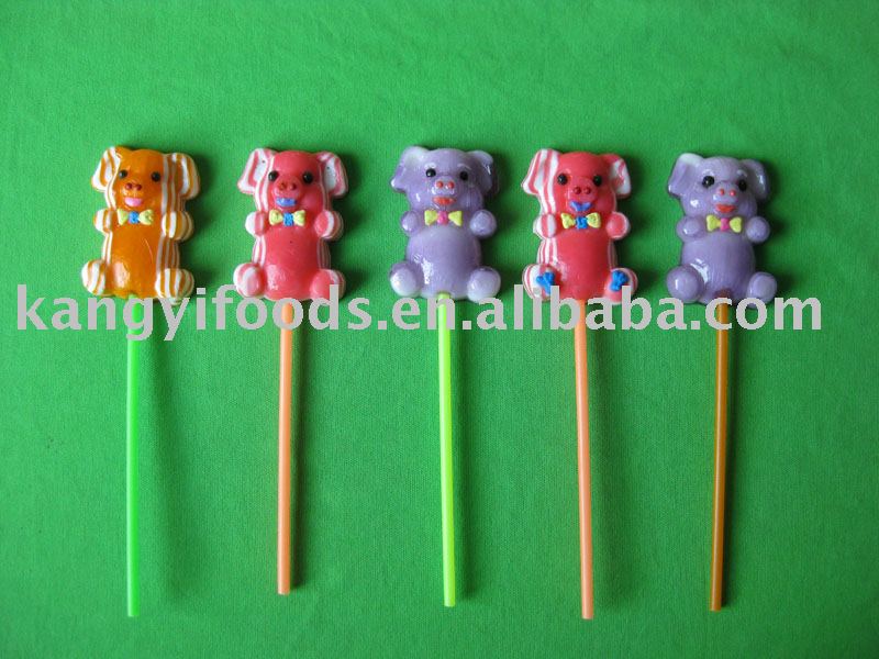 18g colorful pig shape lollipop