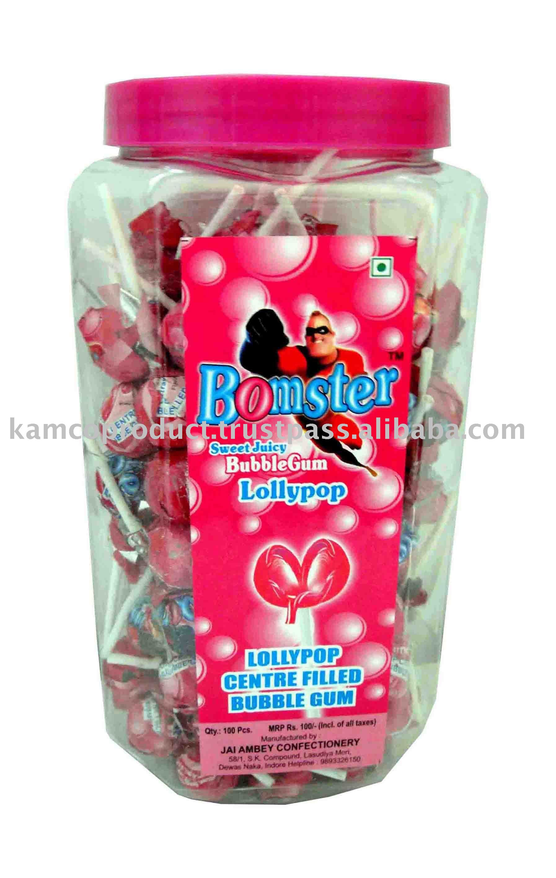 Lollipop bubble gum center ( Boomster )