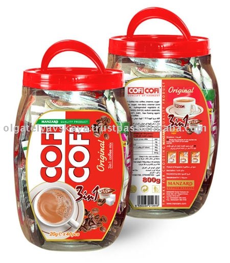 COFICOFI Original Coffee Mix 3 In 1 In Plastic Jar