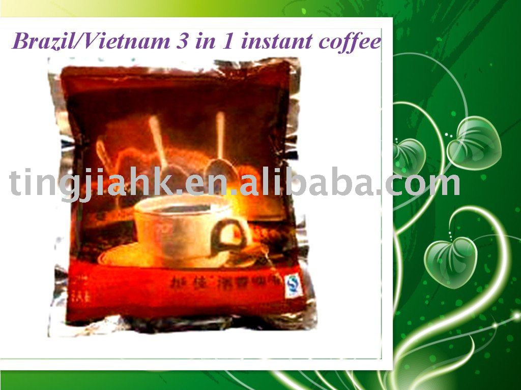 Brazil 3 in 1 instant coffee powder black coffee
