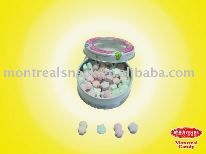 pressed candy packed in can