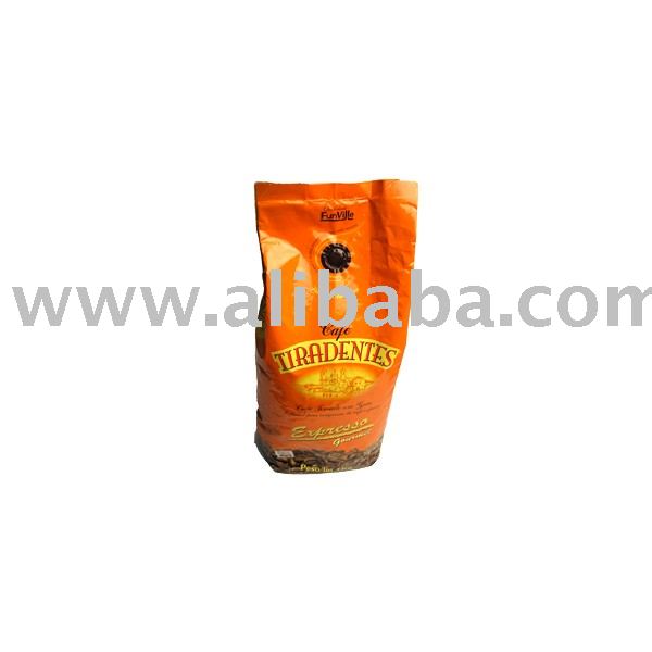 Tiradentes Gourmet Coffee From Brazil Roasted Grain 1 KG Pack