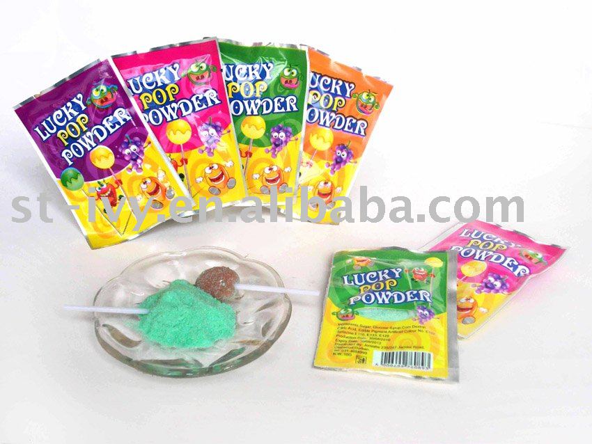  sour   powder   lollipop  candy