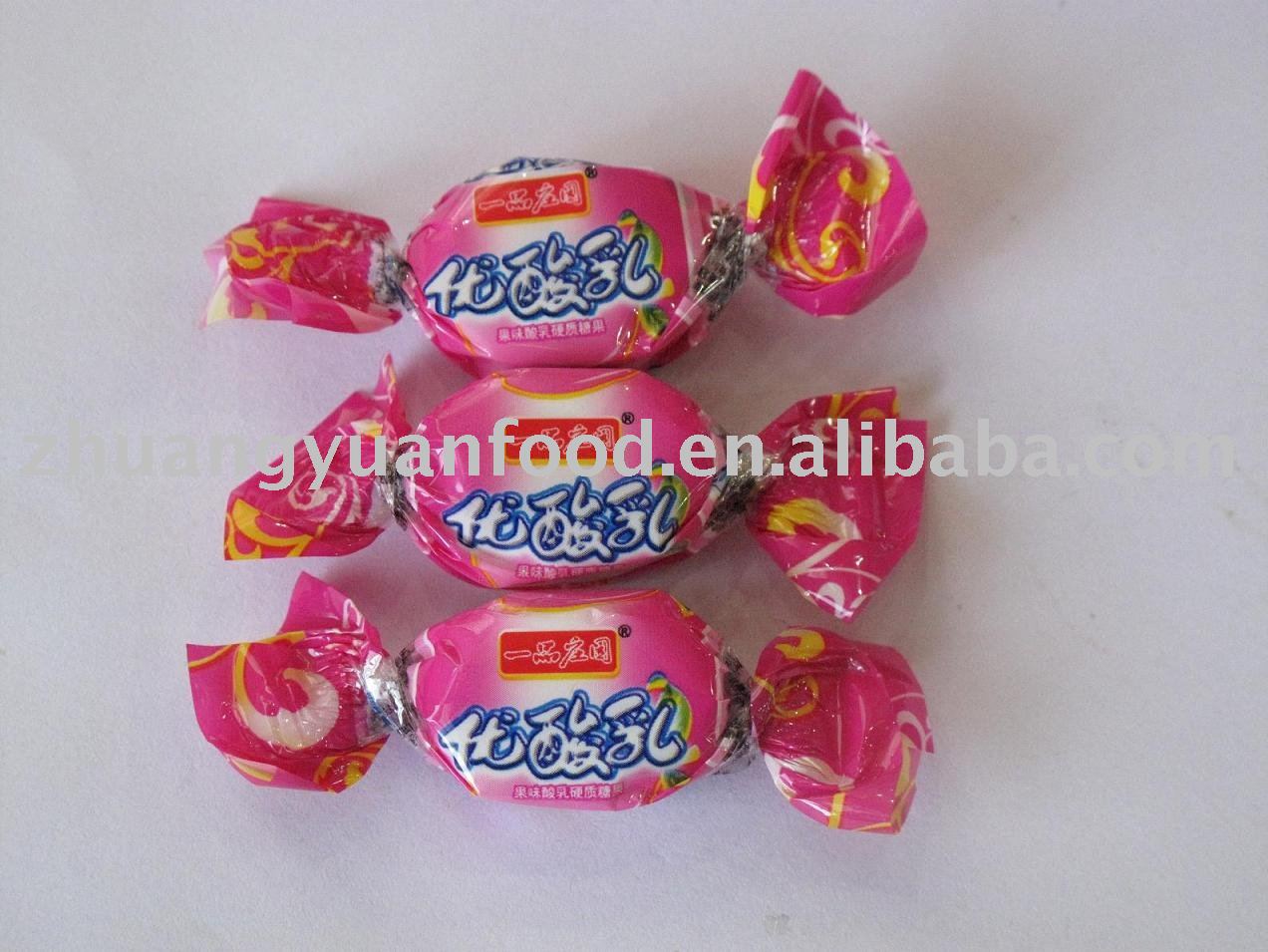 yogurt and fruity hard candy