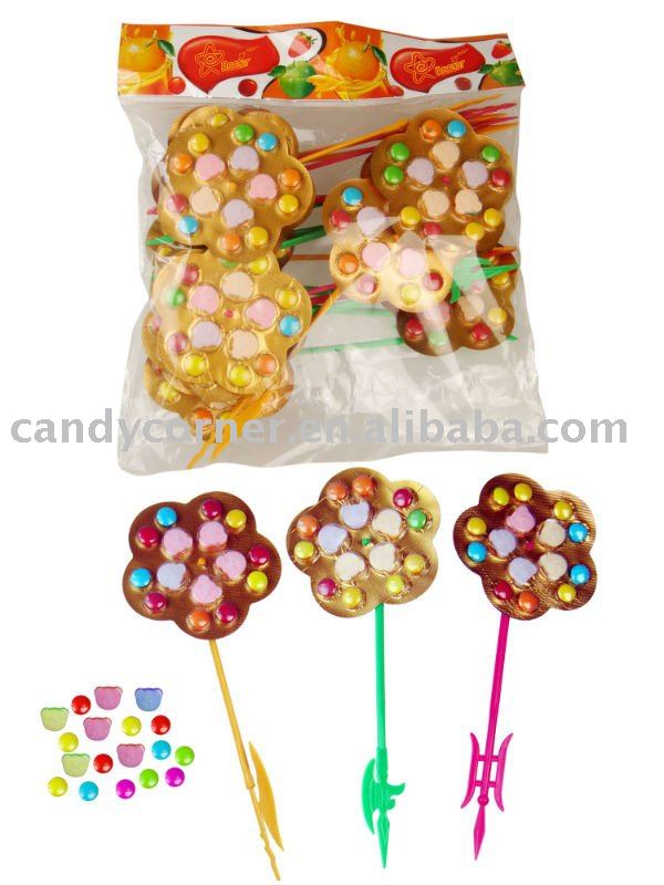 Chocolate beans and  bear   toy  candy