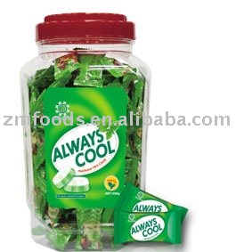  always  cool mint hard candy in jar