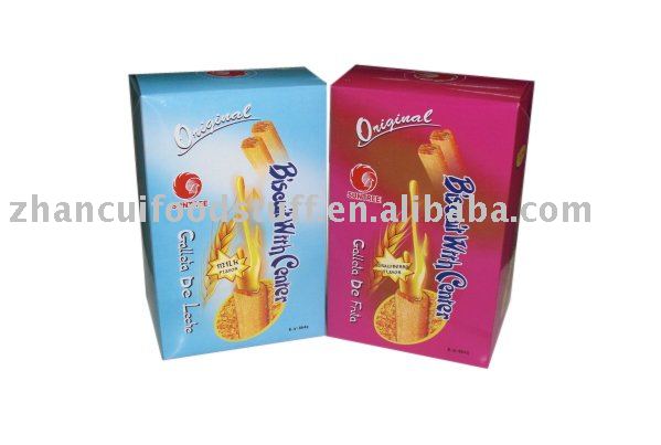 biscuit with center (milk/chocolate/ strawberry )