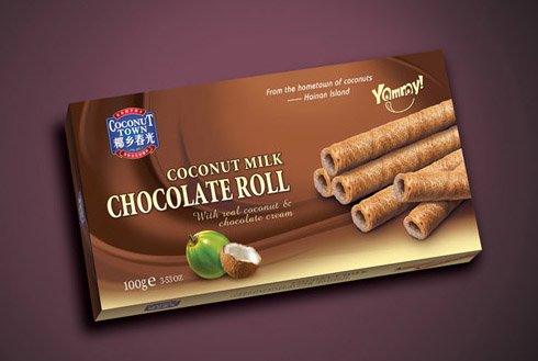 coconut milk chocolate roll