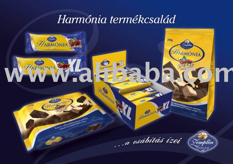Coated wafer with cocoa cream filling