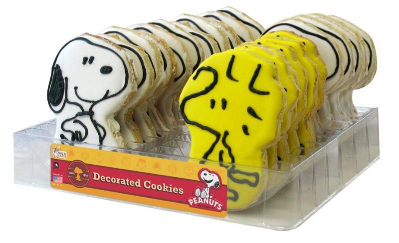 Snoopy and Woodstock Decorated Cookie Tray 24 Count