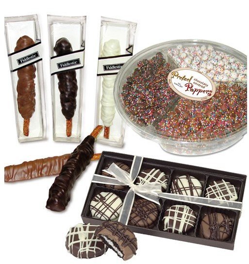 Chocolate Cookies:Chocolate Dipped Pretzel and Cookie Party Pack