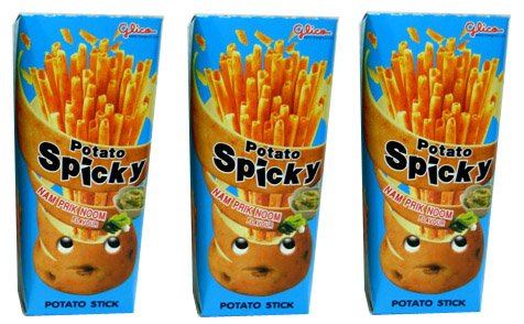 Glico Potato Spicky NAM PRIK NOOM flavour- Thai Original: Biscuit Stick