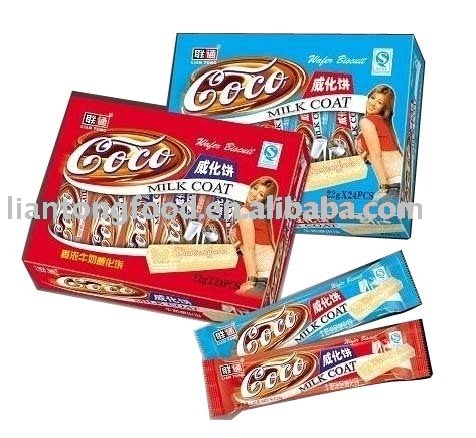 Coco milk coat wafer biscuit