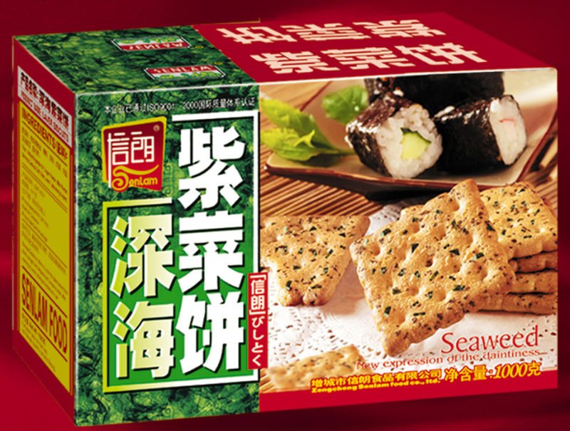 seaweed flavour crispy cracker biscuits