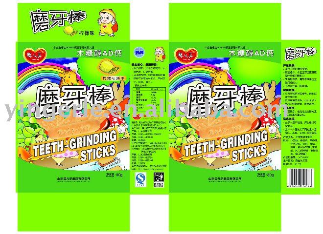 Teething-grinding sticks with Lemon