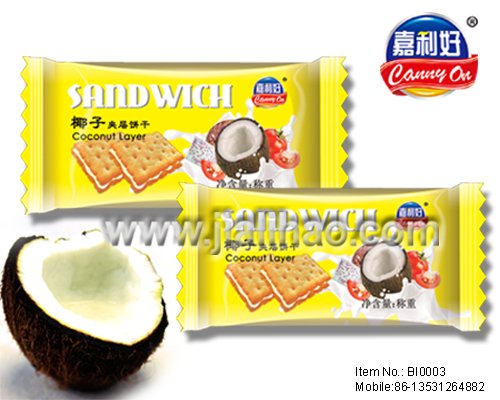 coconut sweet sandwich biscuit