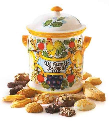 Biscotti Jars- Florentine Rooster Jar II