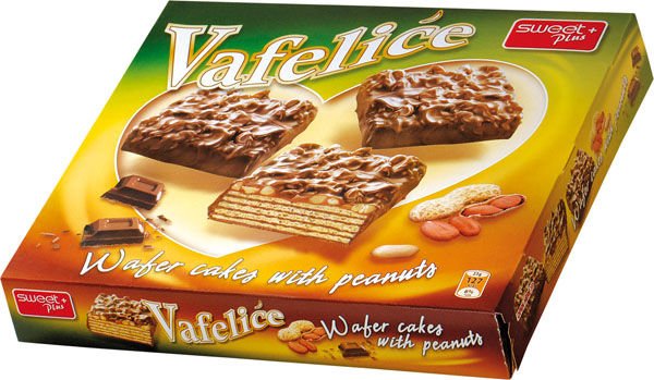 Wafer cakes with peanuts VAFELICE 210 g