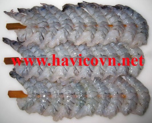 black tiger shrimp skewer