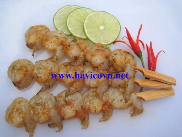 vannamei  shrimp   skewer s with  sweet chili sauce