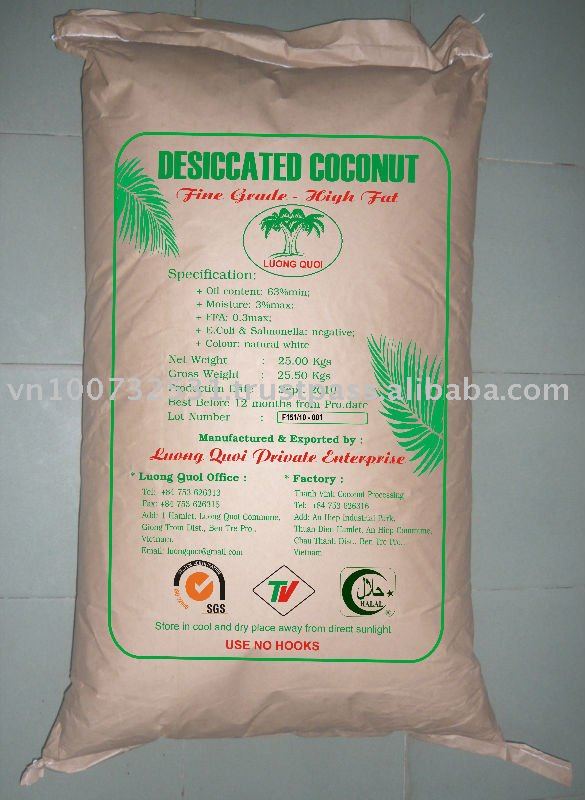 DESICCATED COCONUT  HIGH FAT